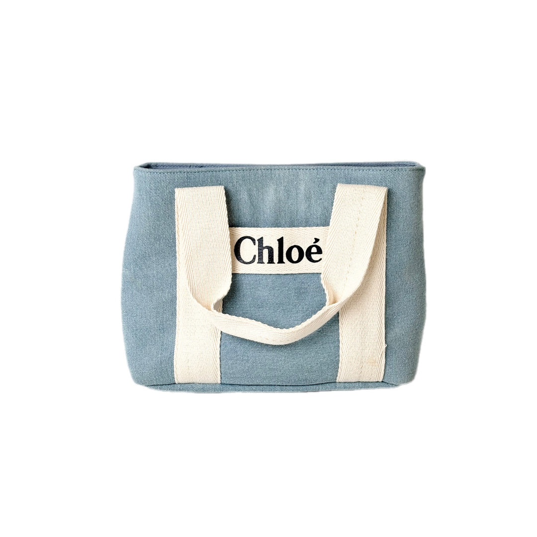 Chloe Mini Denim Tote Bag With Strap