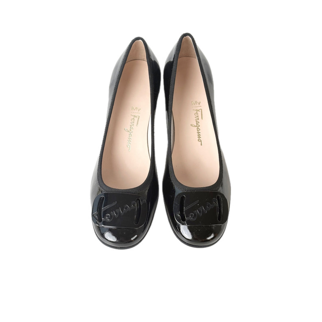 Ferragamo My Charm Black Patent Shoes #6