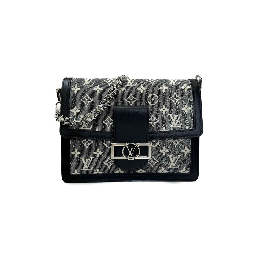 Louis Vuitton Black Denim Dauphine MM