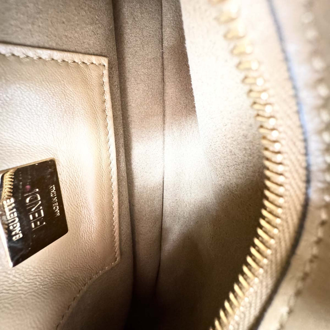 Fendi Baguette Brown Multi Shearling Bag
