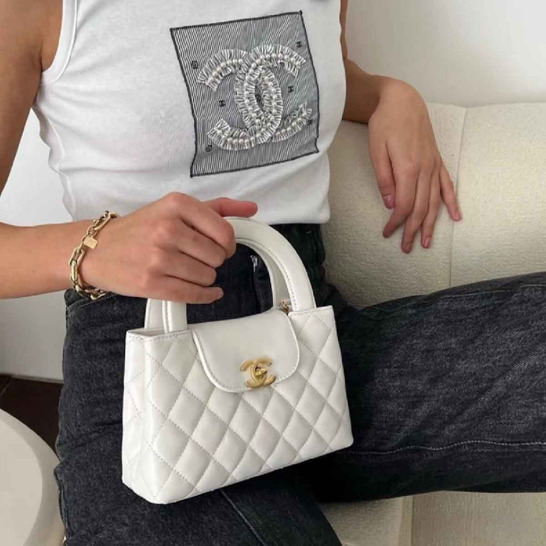 Chanel White Small Kelly Bag