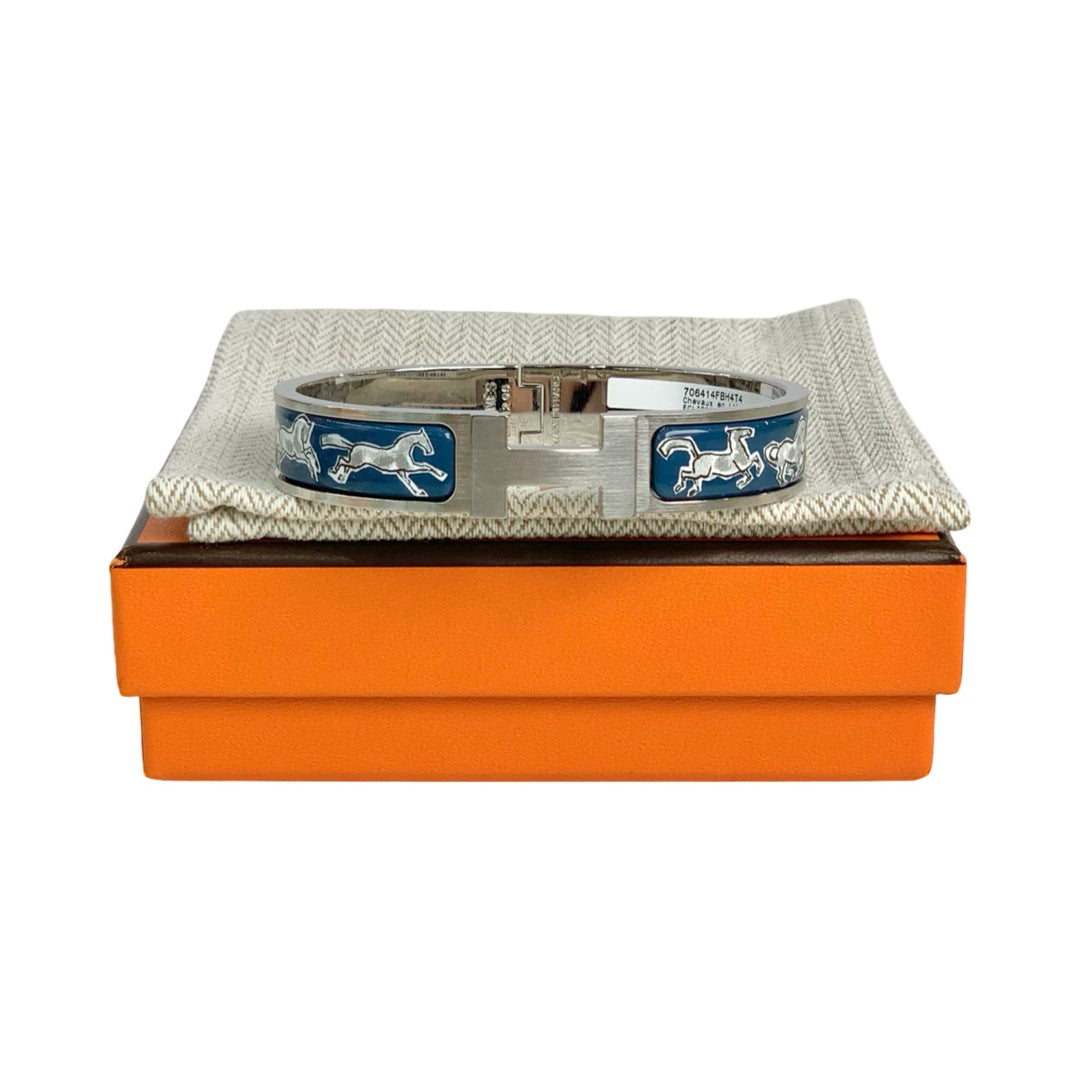 Hermes Clic HH Chevaux en Liberte Bracelet T4