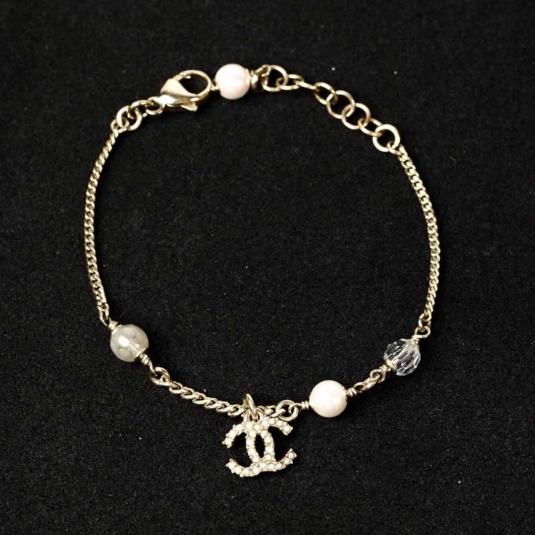 Chanel Pearl Crystal CC Bracelet
