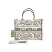 Dior Grey Animal Canvas Book Tote MM