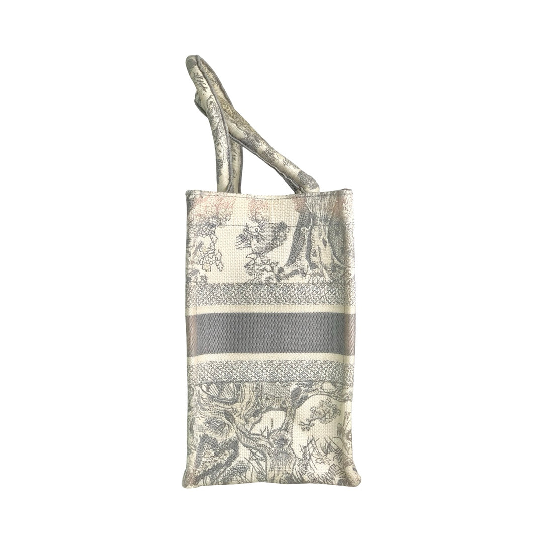 Dior Grey Animal Canvas Book Tote MM