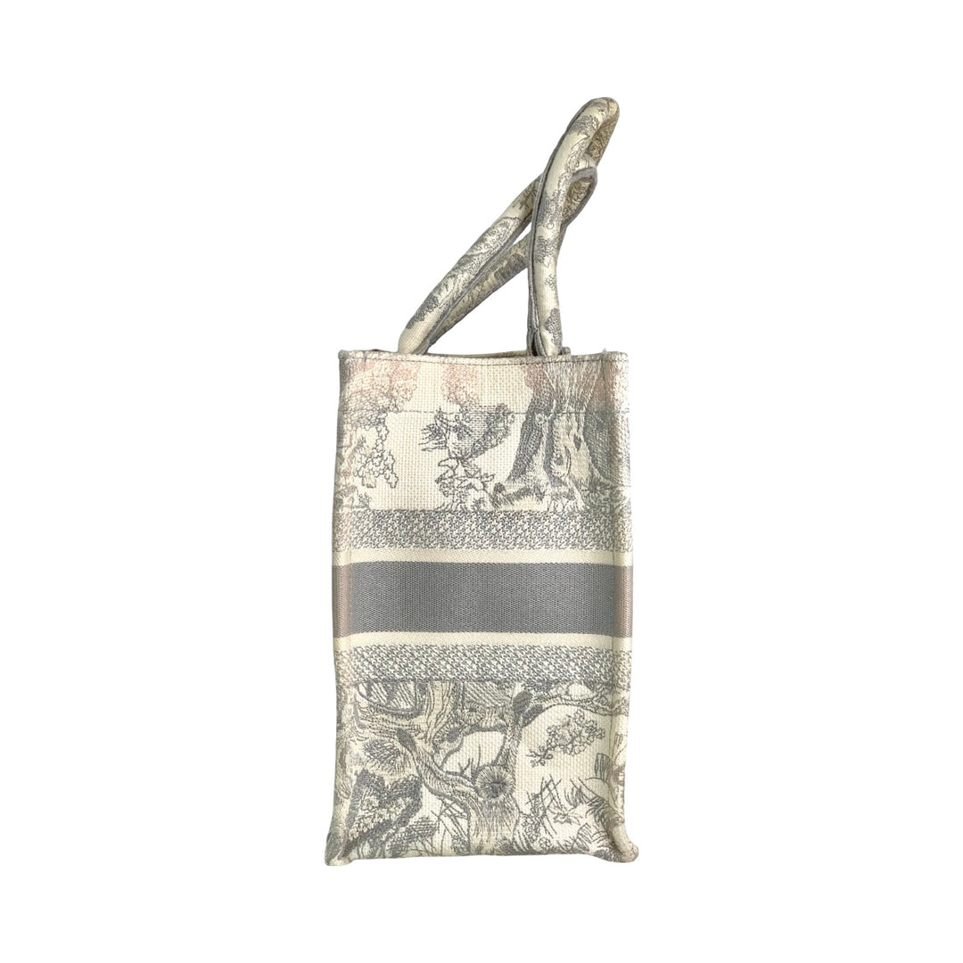 Dior Grey Animal Canvas Book Tote MM