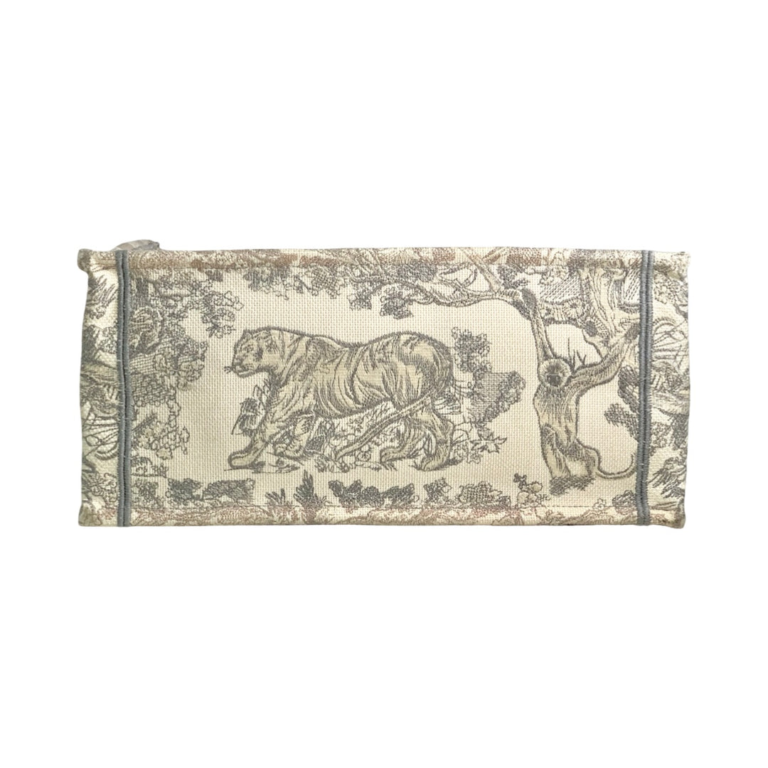Dior Grey Animal Canvas Book Tote MM
