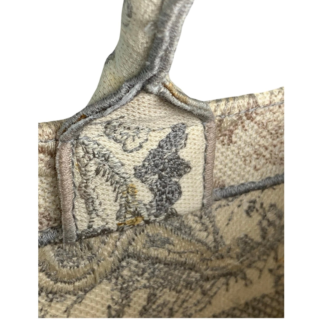 Dior Grey Animal Canvas Book Tote MM