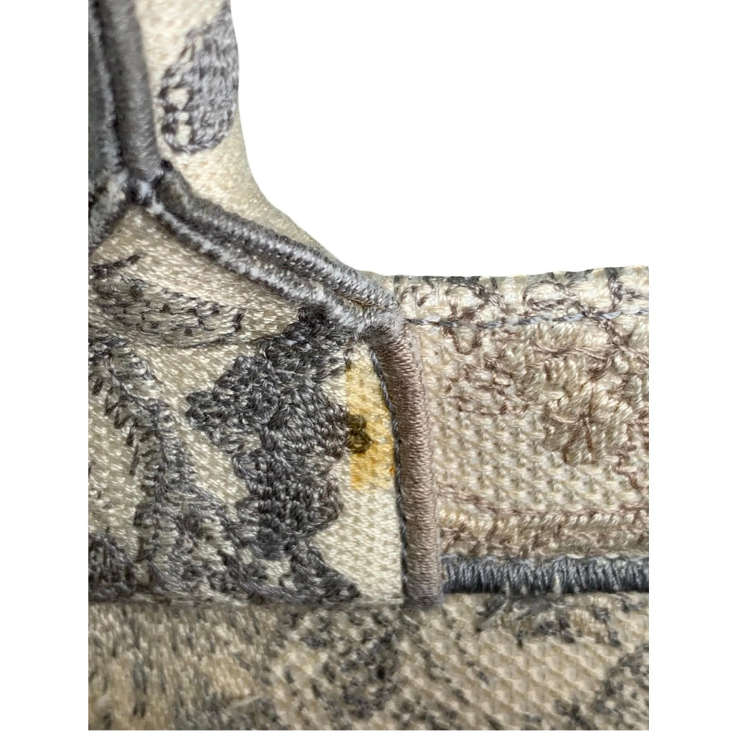 Dior Grey Animal Canvas Book Tote MM