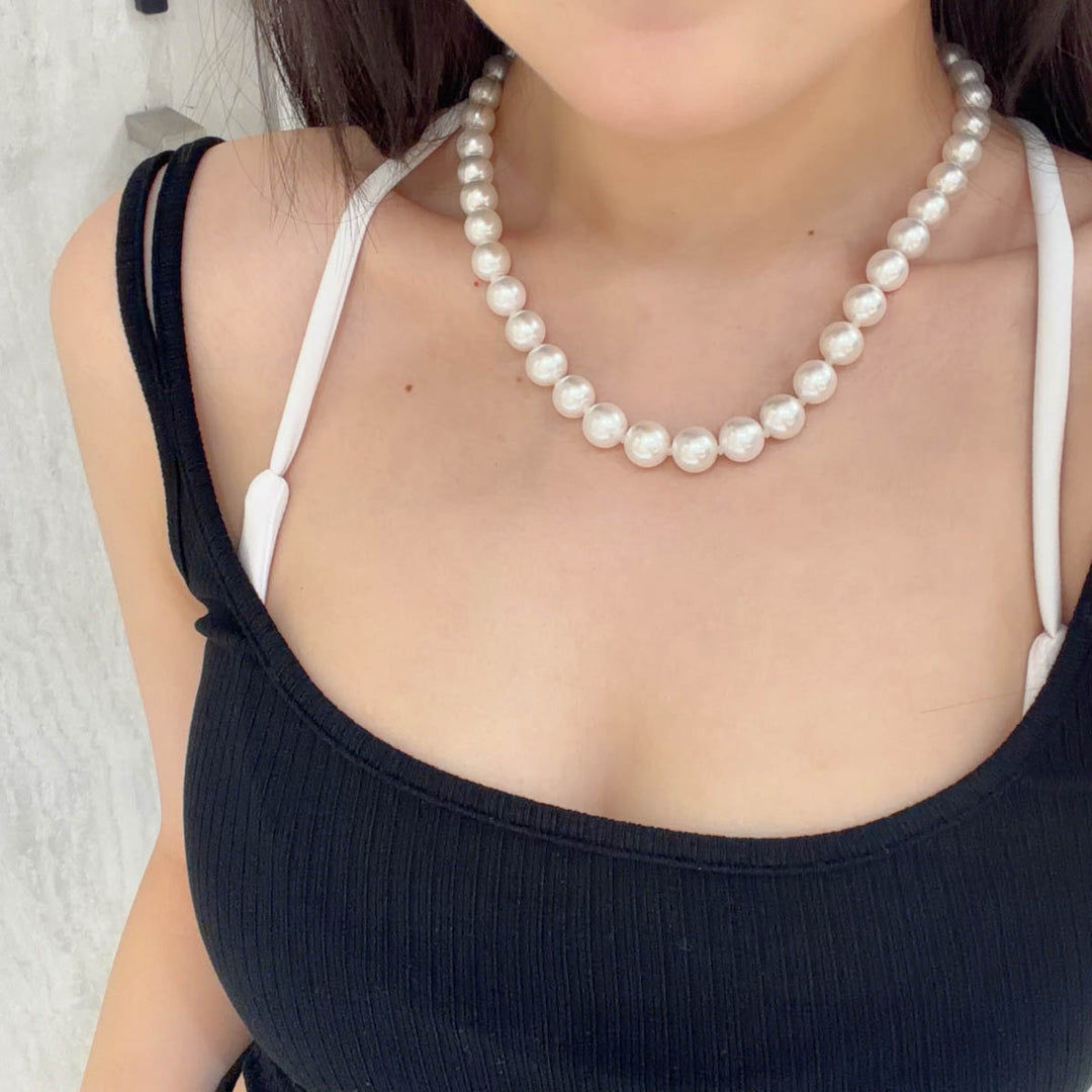 South Sea White Pearl Necklace 8-11mm PSL—SK