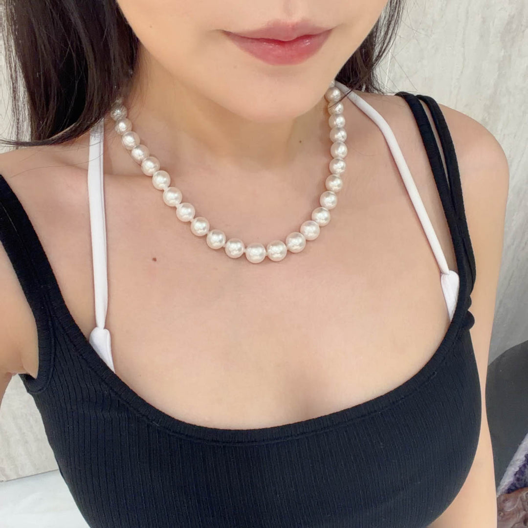South Sea White Pearl Necklace 8-11mm PSL—SK