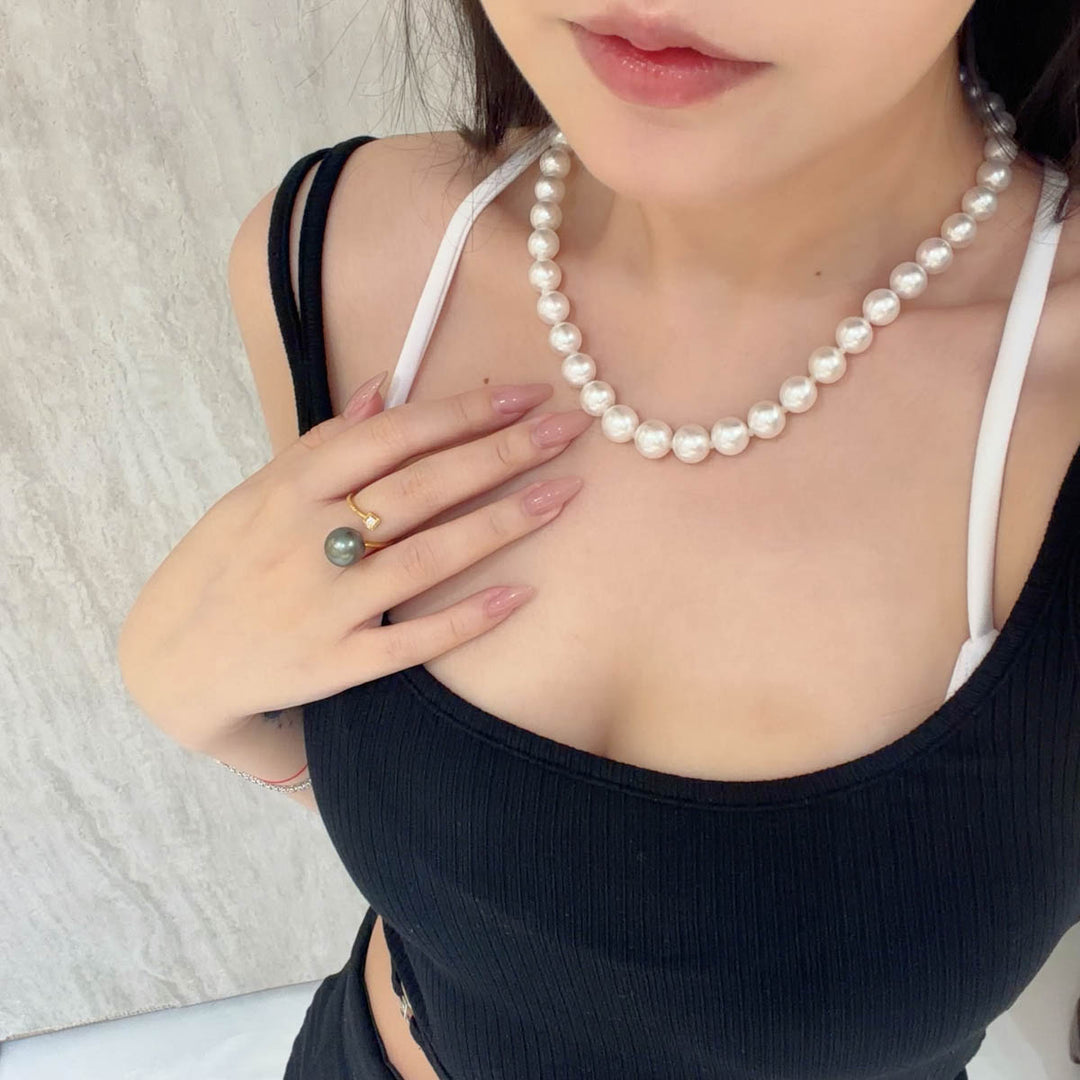 South Sea White Pearl Necklace 8-11mm PSL—SK