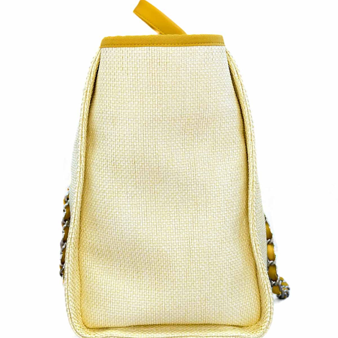 Chanel Yellow Deauville Large Tote Bag