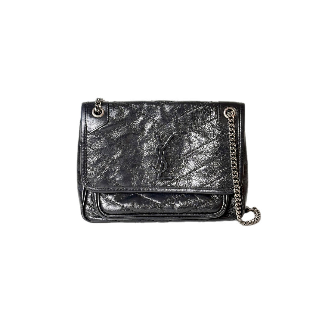 YSL Niki Baby Bag Black Waxy Calfskin