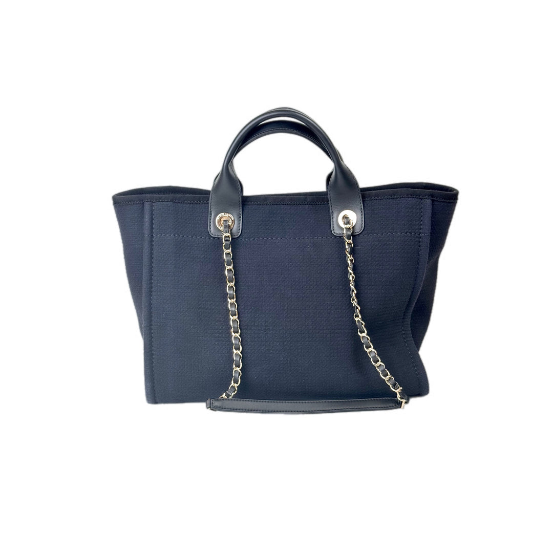 Chanel Tote Deauville Small Dark blue Bag