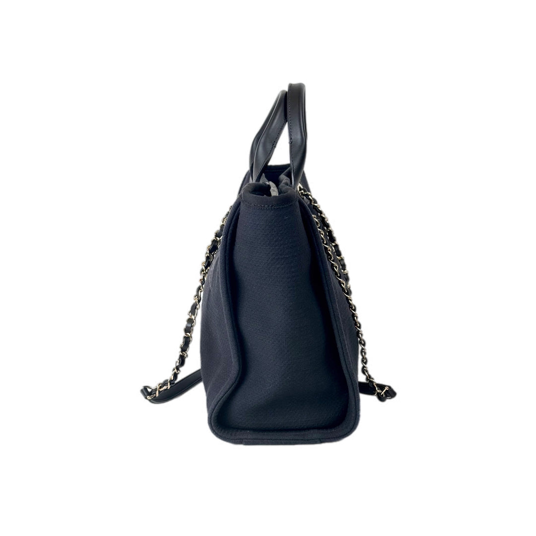 Chanel Tote Deauville Small Dark blue Bag