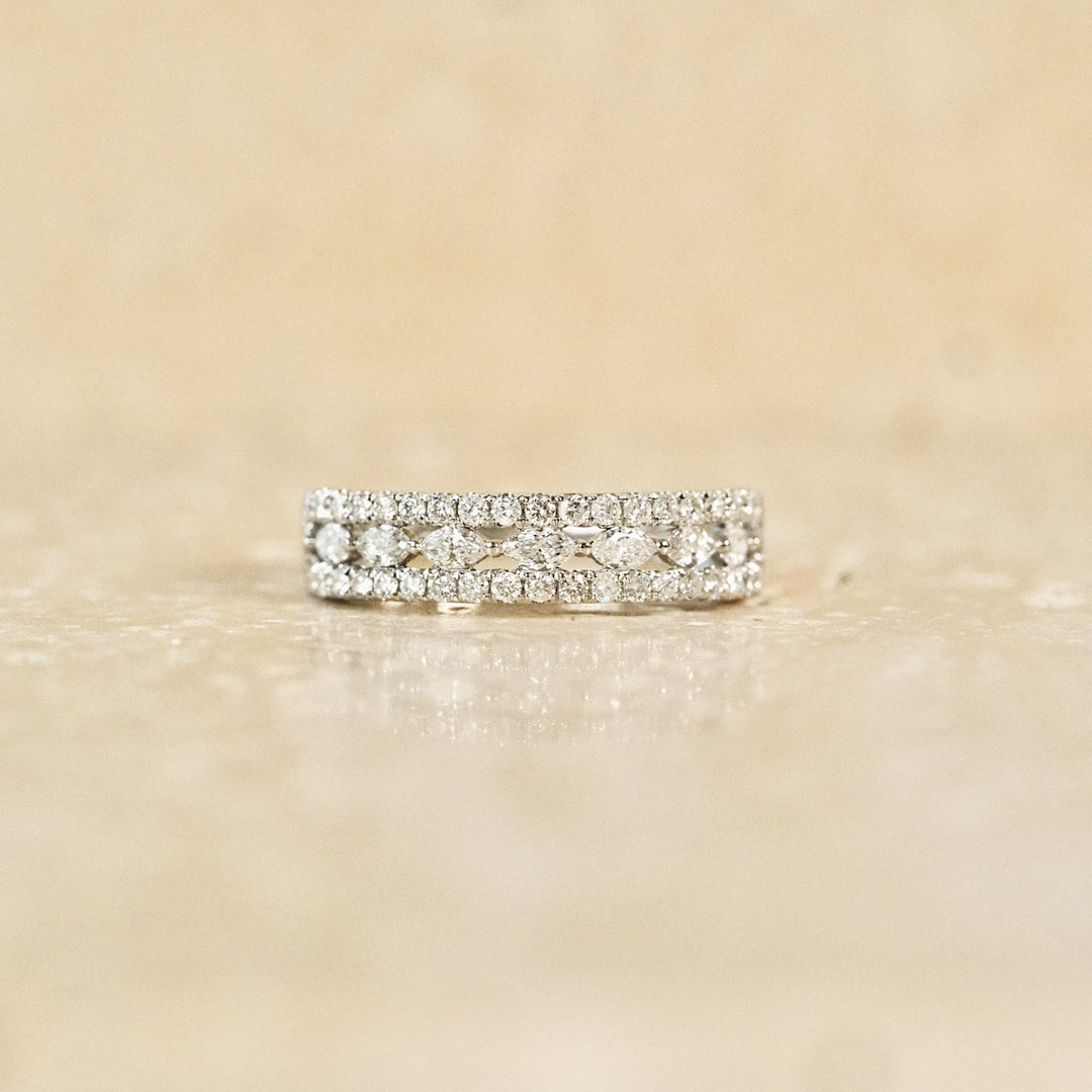 White Diamond Eternity Ring D0.60ct, 18K White Gold