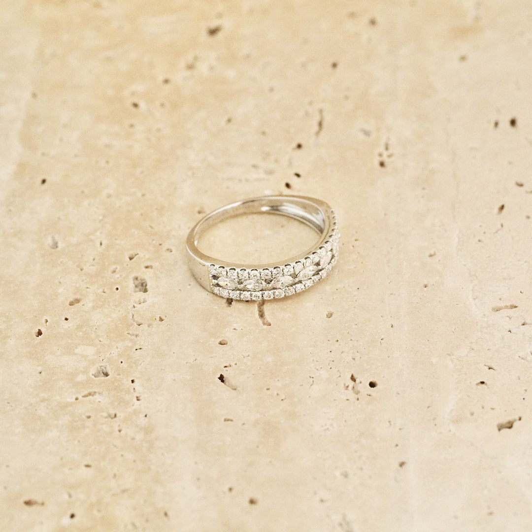 White Diamond Eternity Ring D0.60ct, 18K White Gold