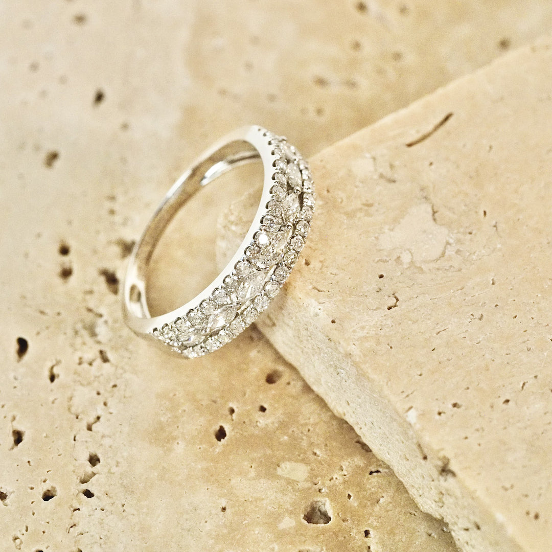 White Diamond Eternity Ring D0.60ct, 18K White Gold