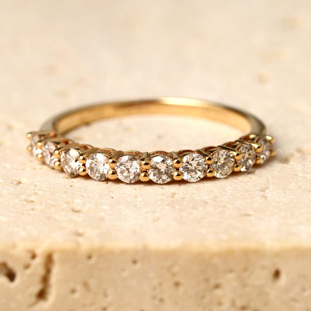 Natural White Diamond Eternity Ring D0.50ct 18K