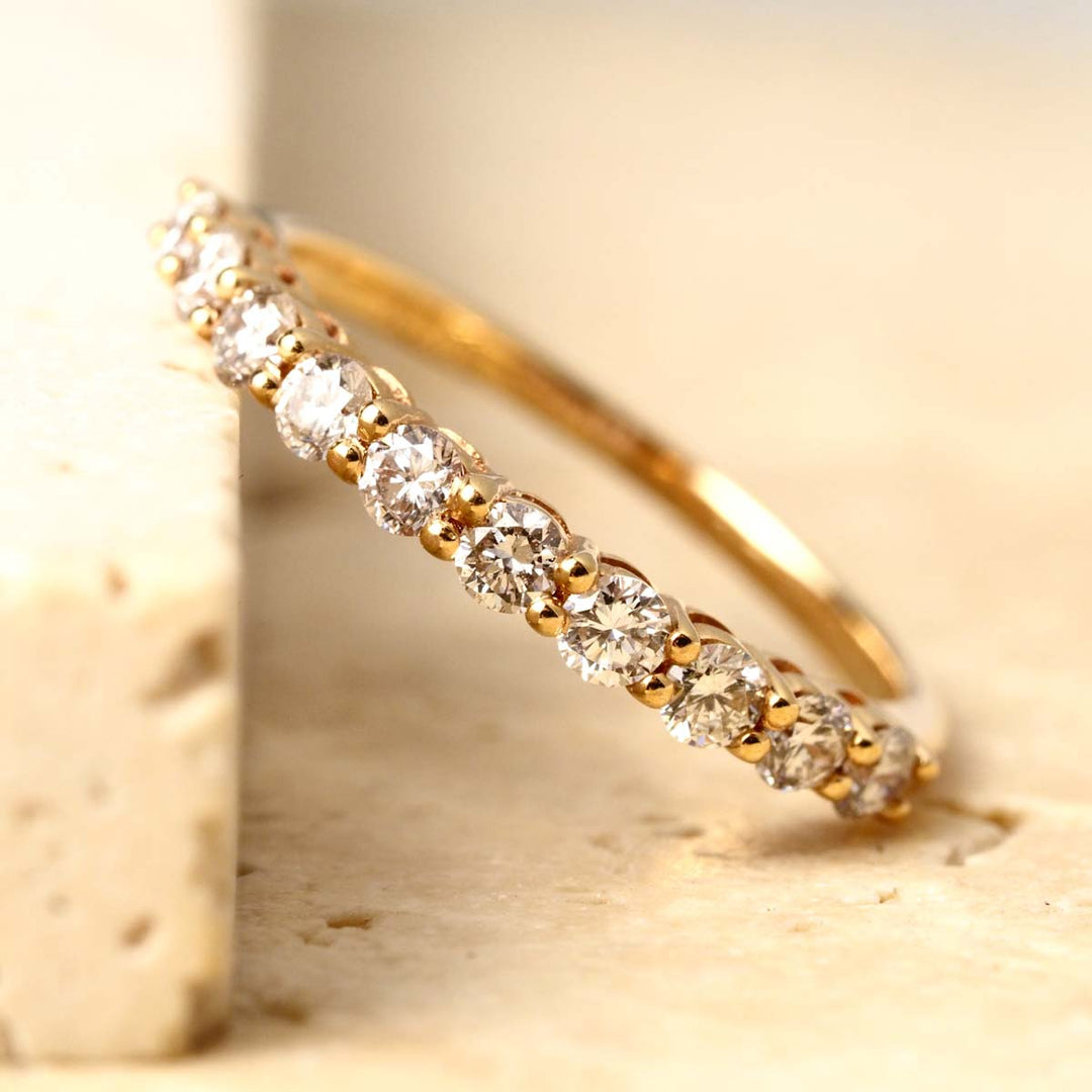 Natural White Diamond Eternity Ring D0.50ct 18K