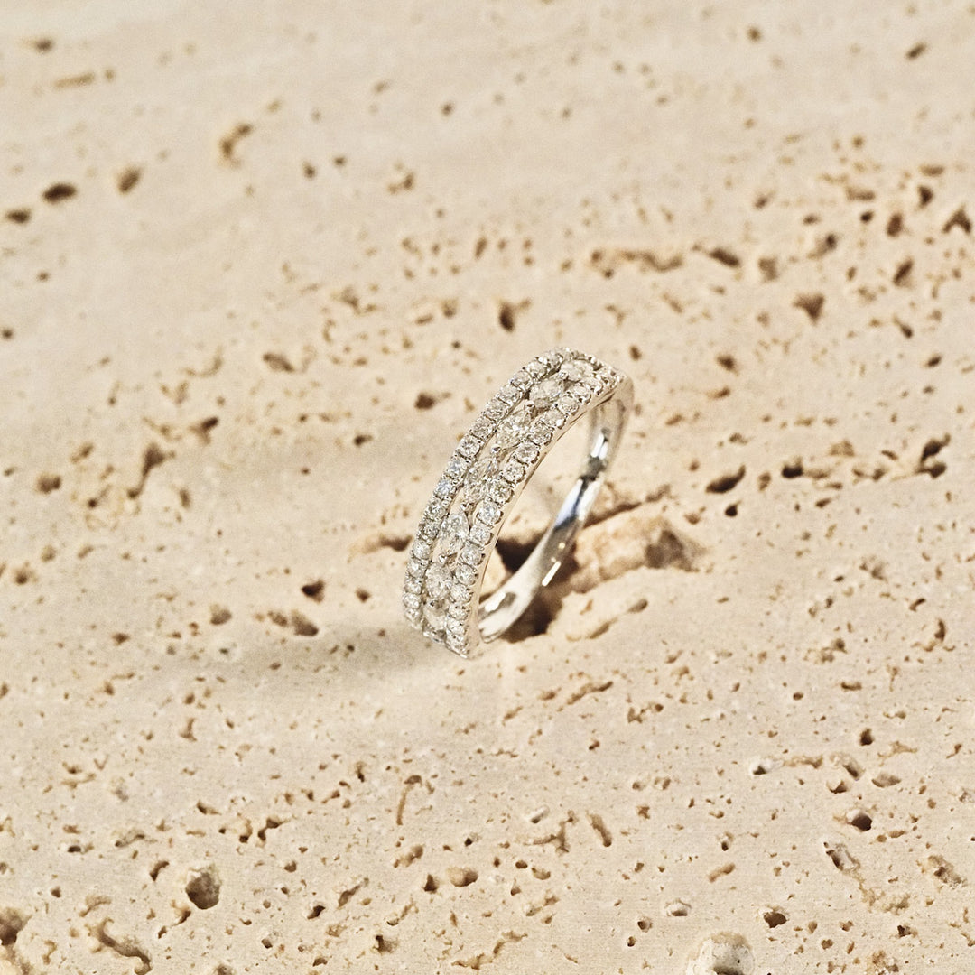 White Diamond Eternity Ring D0.60ct, 18K White Gold