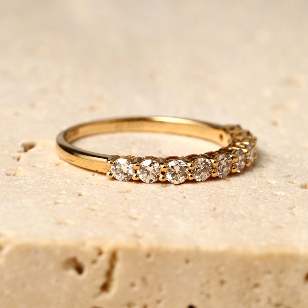 Natural White Diamond Eternity Ring D0.50ct 18K