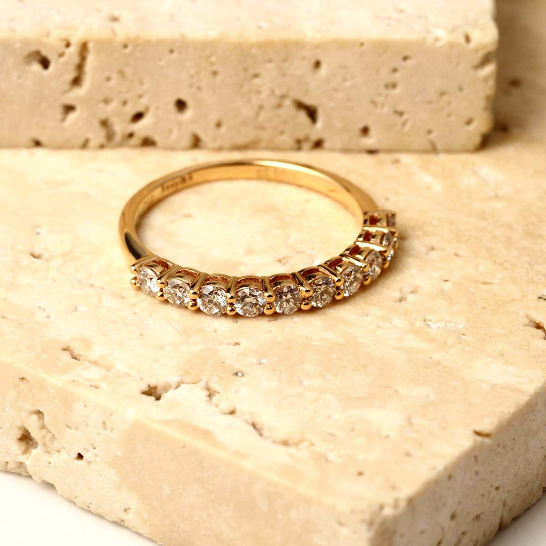 Natural White Diamond Eternity Ring D0.50ct 18K