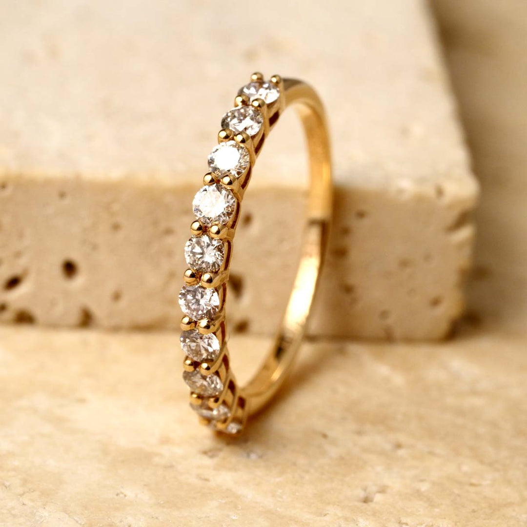 Natural White Diamond Eternity Ring D0.50ct 18K