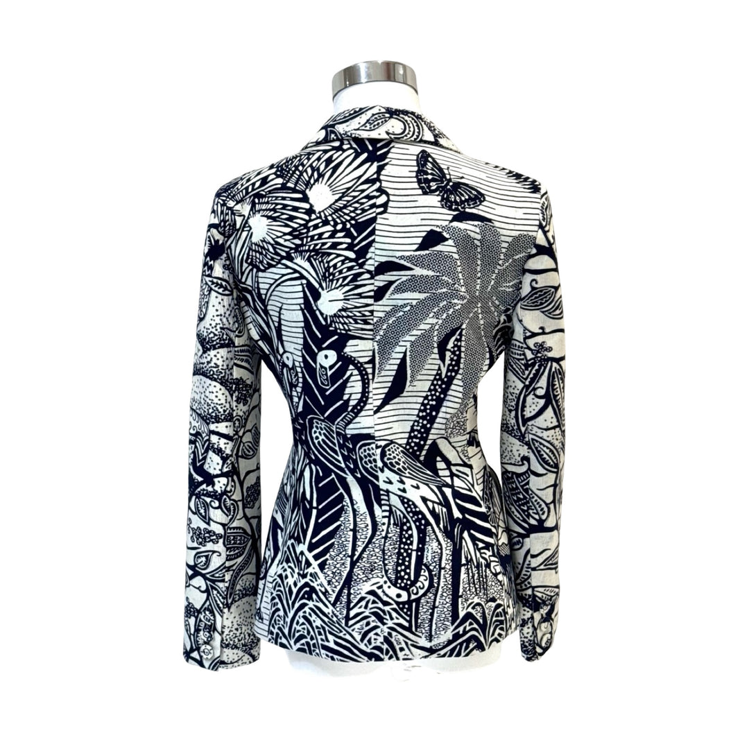 Dior 2020 White/Navy Cruise Botanica Cotton Jacket #34