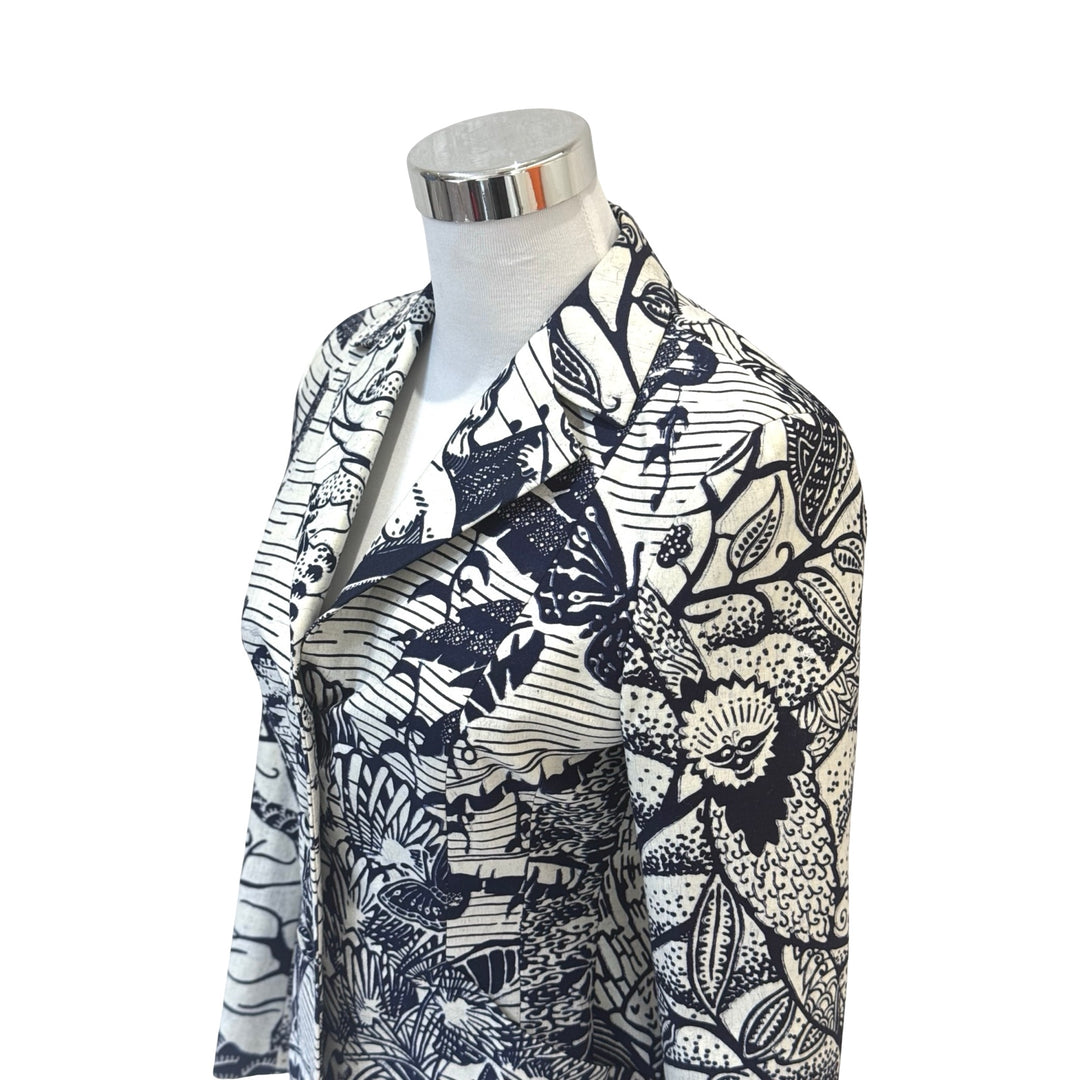 Dior 2020 White/Navy Cruise Botanica Cotton Jacket #34