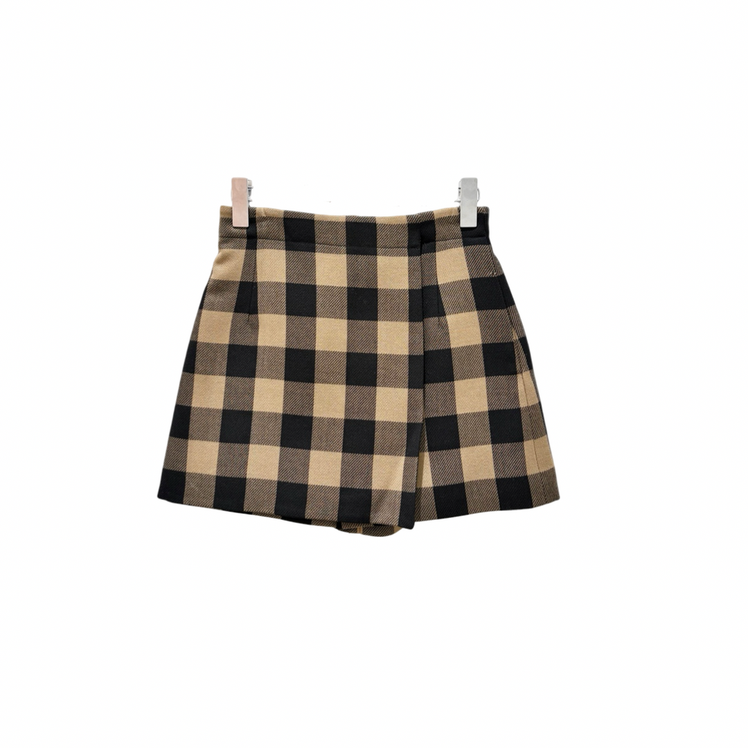 Dior Caramel and Black Wool Wrap skirt #36