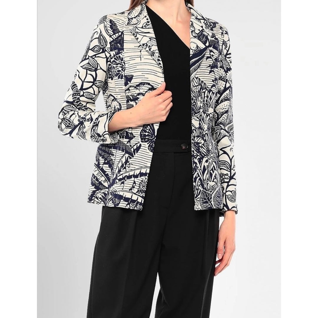 Dior 2020 White/Navy Cruise Botanica Cotton Jacket #34
