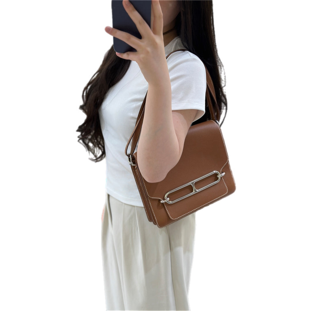 Hermes Roulis  Bag 23cm Gold Evercolor - Jiaxyk