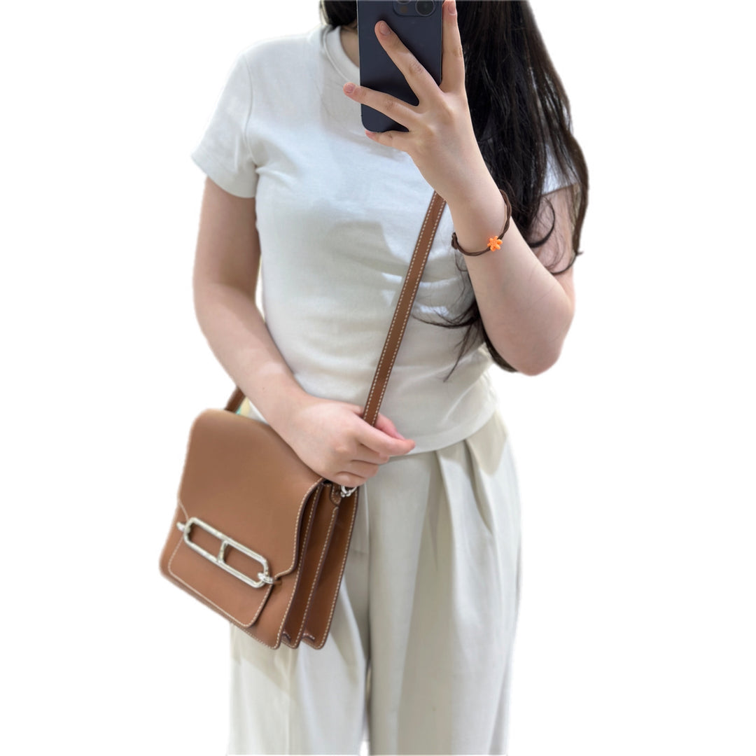 Hermes Roulis  Bag 23cm Gold Evercolor - Jiaxyk