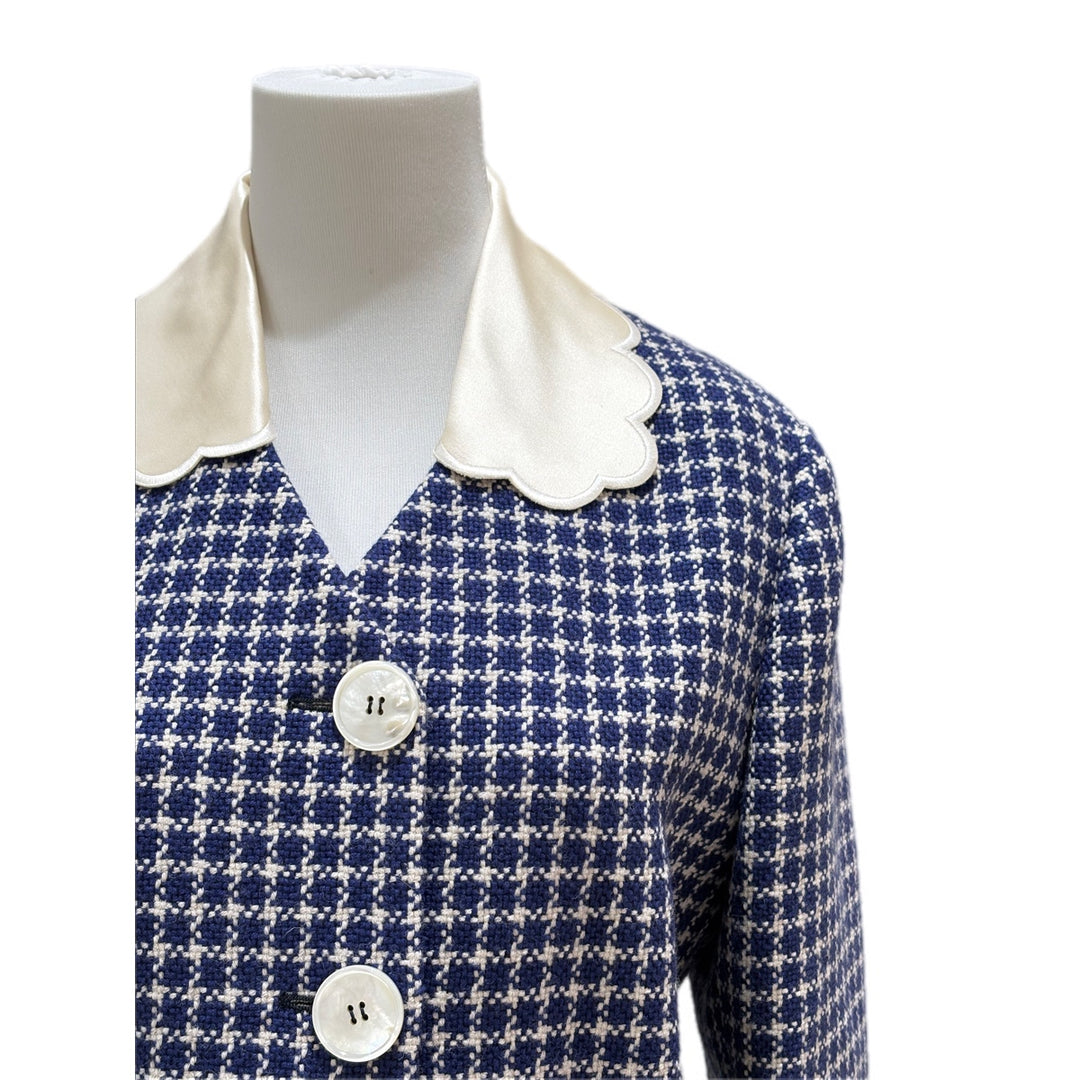 Miumiu Blue Tweed Jacket #36