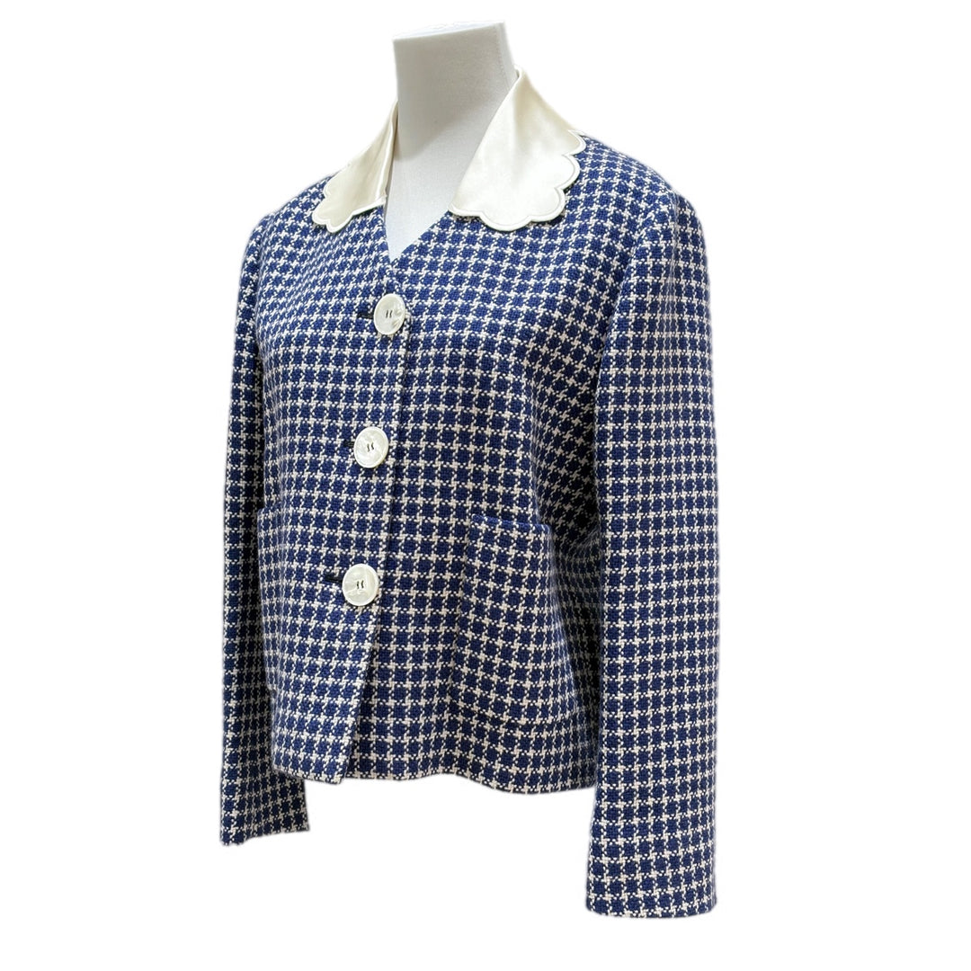 Miumiu Blue Tweed Jacket #36