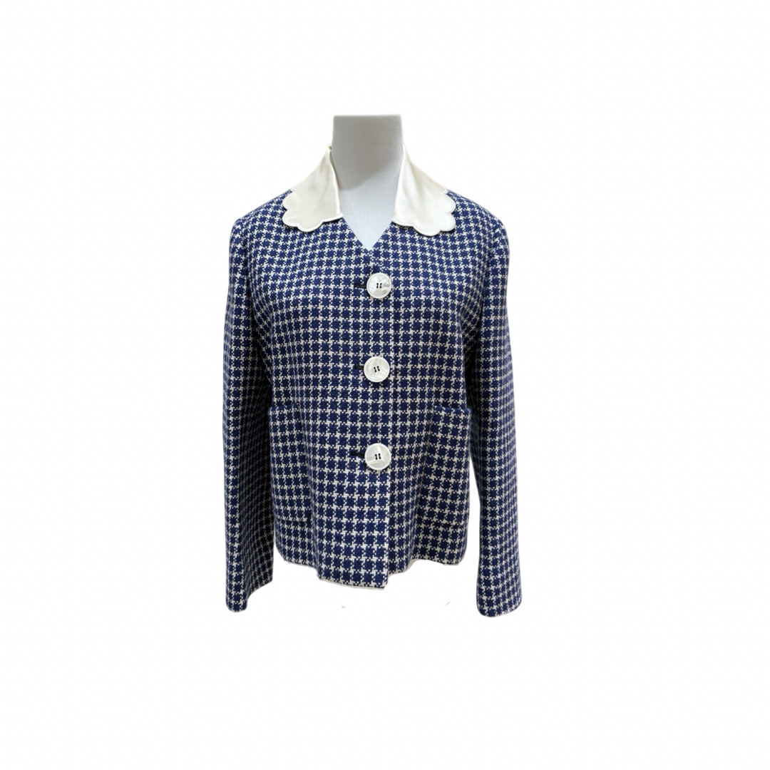 Miumiu Blue Tweed Jacket #36