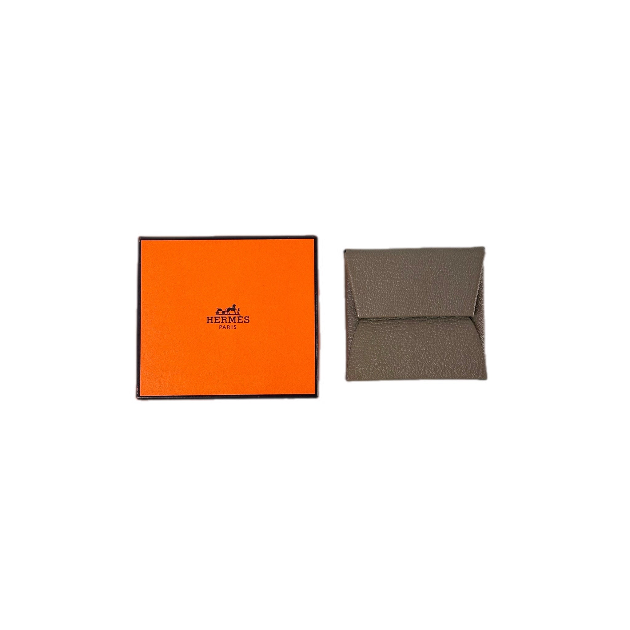 Hermes Etoupe Bastia Coin Purse Goat Skin - Jiaxyk