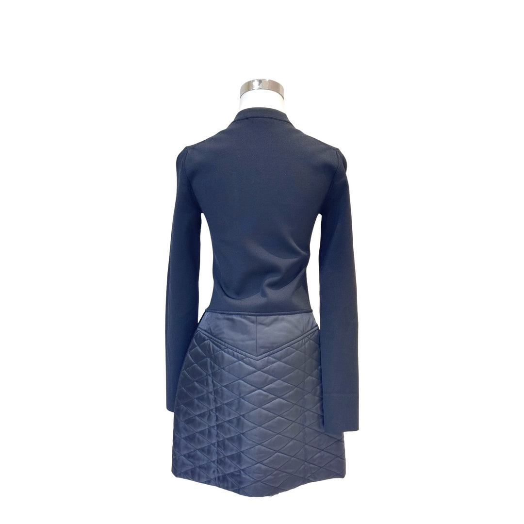 Louis Vuitton Black Zip Quilted Poly Dress #XS