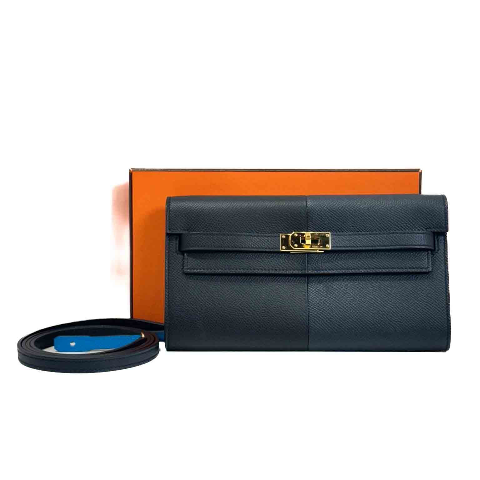 Hermes Kelly To Go Blue/Black