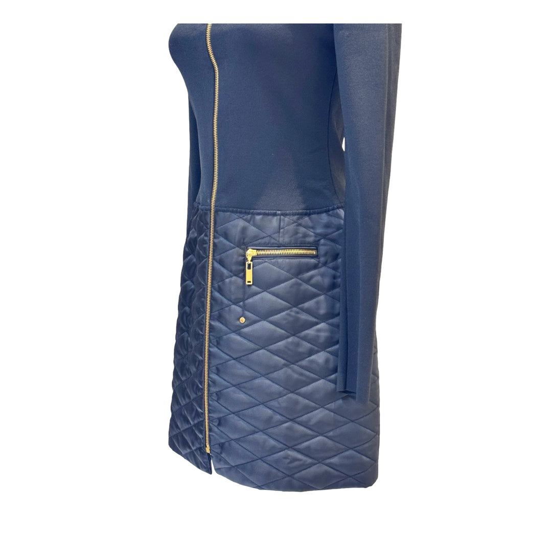 Louis Vuitton Black Zip Quilted Poly Dress #XS