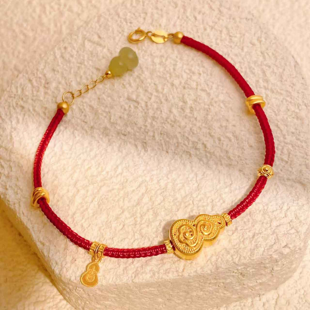 24k 999 Hulu+18K Hetian Jade Bracelet
