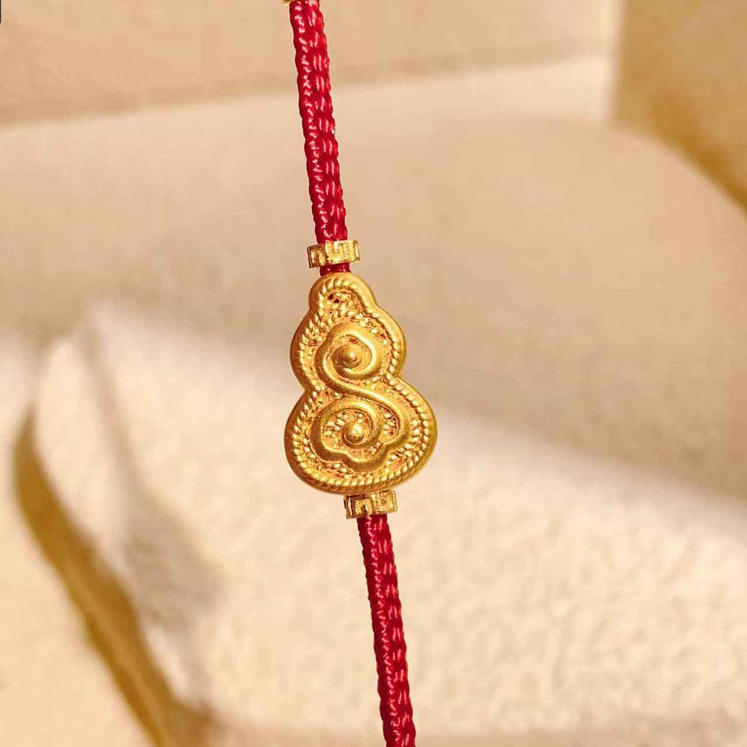 24k 999 Hulu+18K Hetian Jade Bracelet