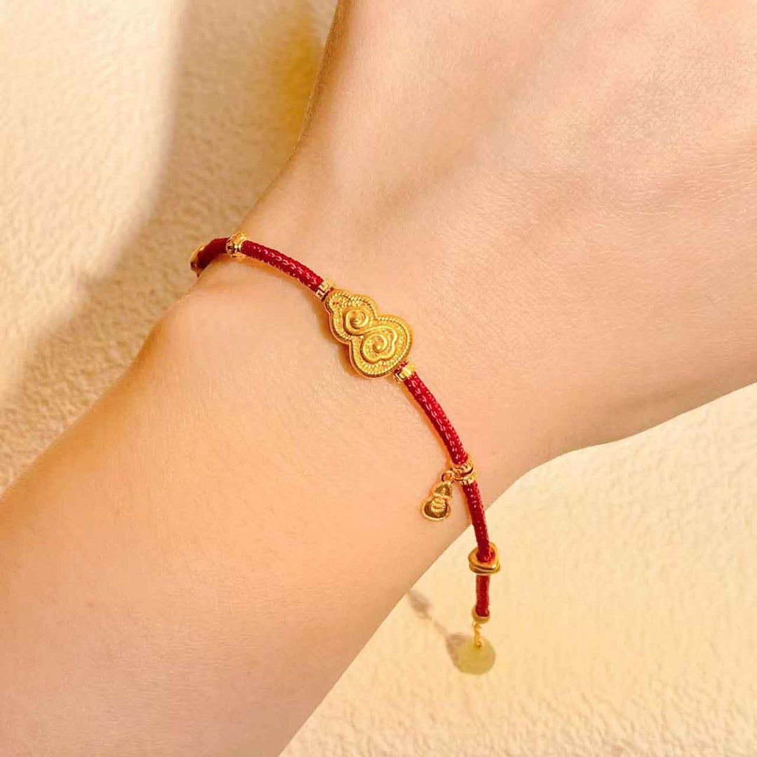 24k 999 Hulu+18K Hetian Jade Bracelet