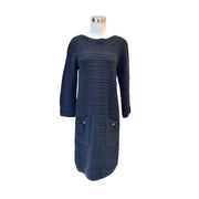 Pre-owned Chanel Black Long Cashmere/Silk Knit Dress