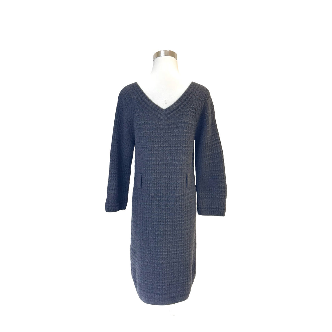Chanel Black Long Cashmere/Silk Knit Dress #34