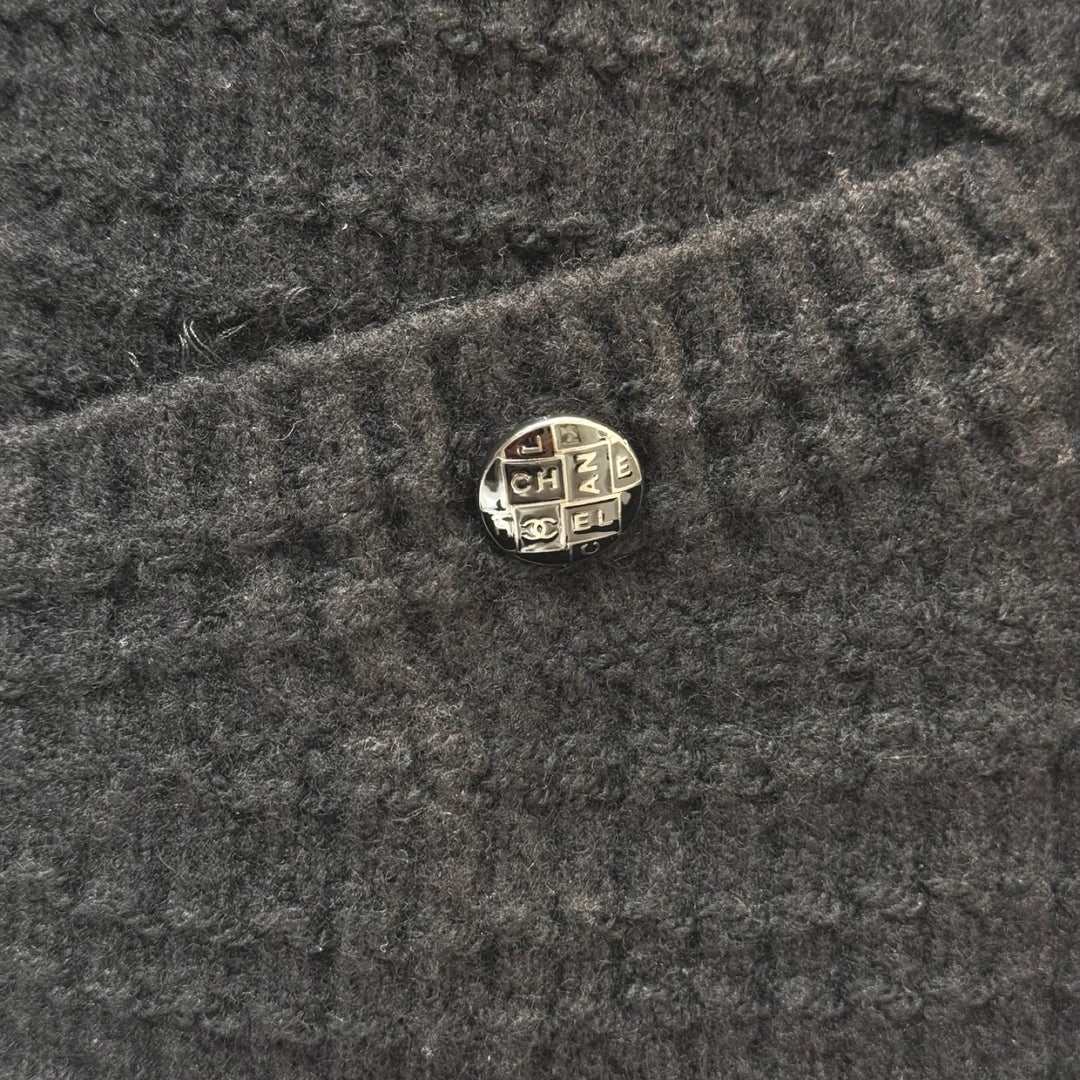 Chanel Black Long Cashmere/Silk Knit Dress #34