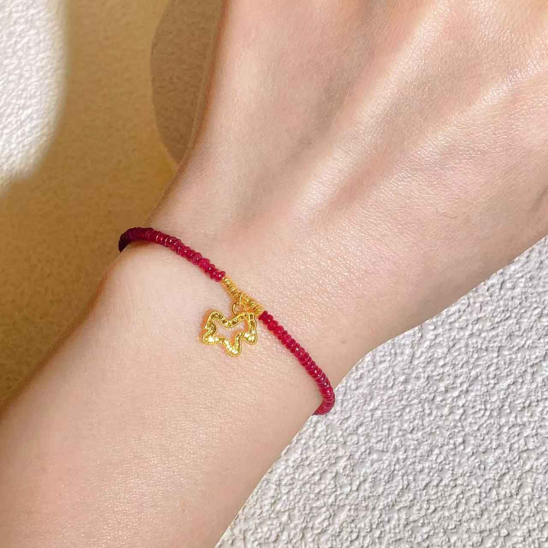 24k 999 +18K Pony Ruby Bracelet