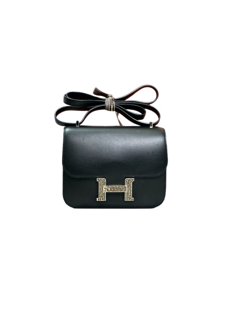Hermes Constance 18 with Lizard Buckle Black Monsieur - Jiaxyk